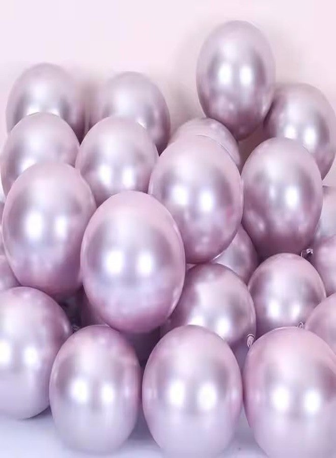 Juzfun Chrome Balloons for Birthday Wedding Anniversary Metallic Pink Party Decoration Pack of 20 Pcs - Image 1